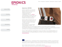 Tablet Screenshot of epionics.com